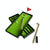 Mini Golf Putting Mat Trainer - 24.5X10.5X3.5Cm Court Push Rod-1915198018890633218