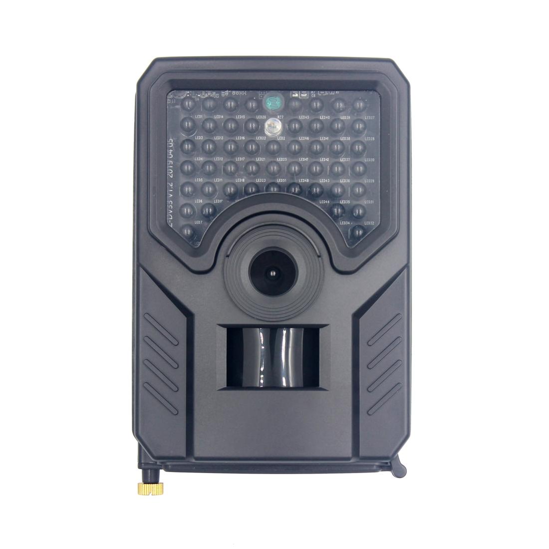 12Mp 1080P Hd Infrared Hunting Trail Camera With 120 Degree Wide Angle Lens And Ip56 Waterproof Design - Supports Tf Card Pir Distance 10-15M - Black-1915196797563834369