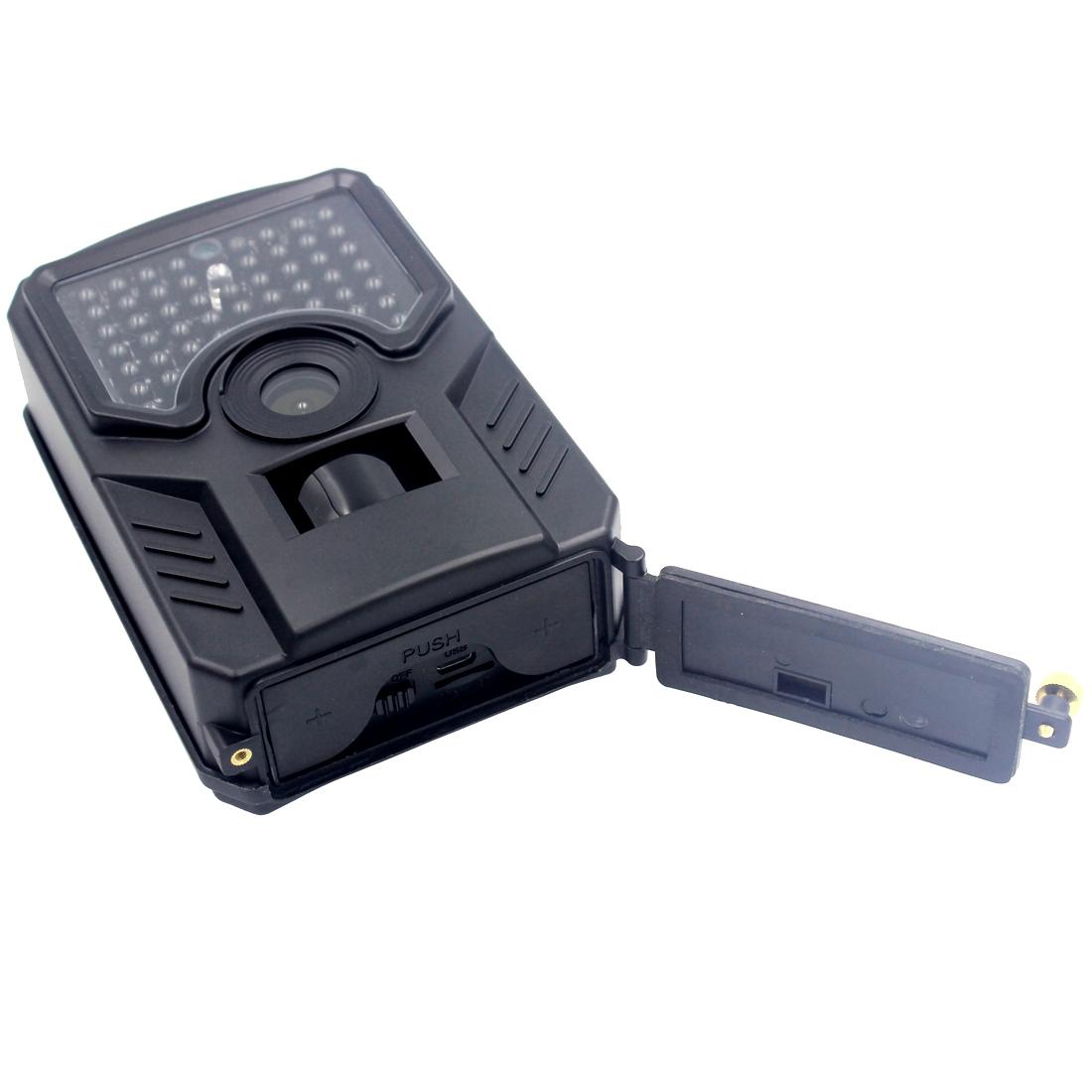 12Mp 1080P Hd Infrared Hunting Trail Camera With 120 Degree Wide Angle Lens And Ip56 Waterproof Design - Supports Tf Card Pir Distance 10-15M - Black-1915196797563834373