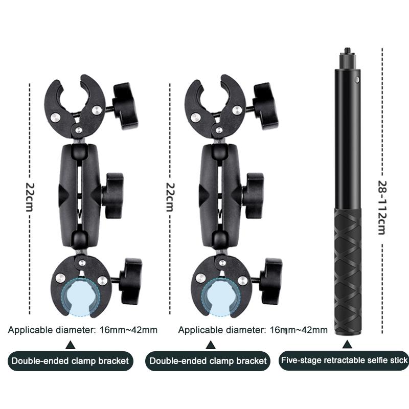 Selfie Stick With Handlebar Mount And Fixed Clamps-1922443403812016129