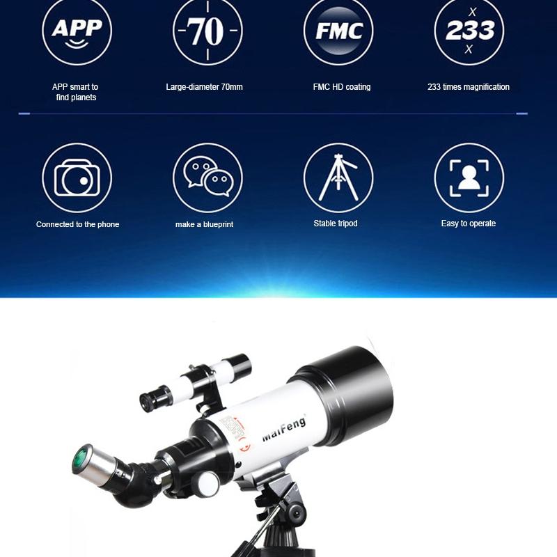 High Definition Astronomical Telescope With Tripod - 233X70-1915197419969187849
