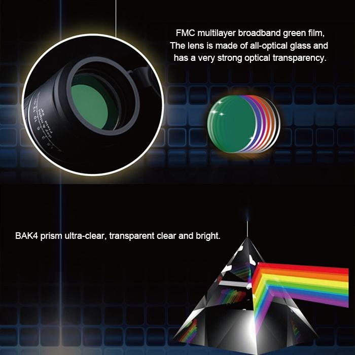 High Definition Night Vision Monocular Telescope - 40X60 12X Pocket Focusing - Black-1943465052401176579