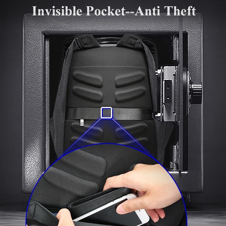 Waterproof Anti-Theft Usb Shoulder Bag - Large Capacity - Black-1915196491518054406