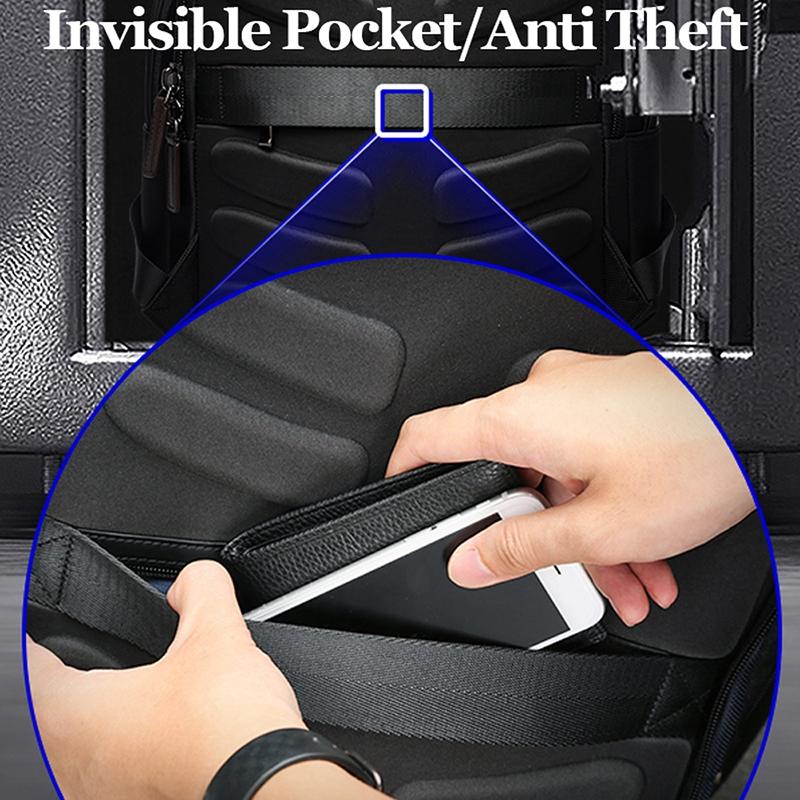 Waterproof Anti-Theft Outdoor Shoulder Bag With Usb Port - Large Capacity - Black-1915196803091927045