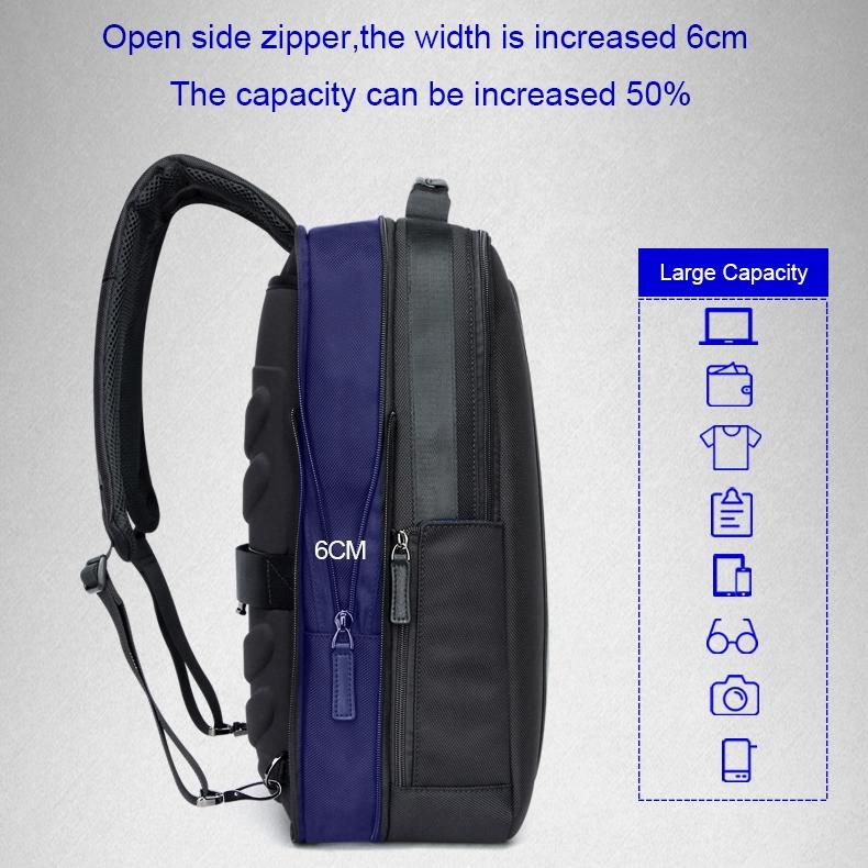 Large Capacity Business Laptop Backpack With Usb - Breathable Black 29X16X44Cm-1915196512254693377