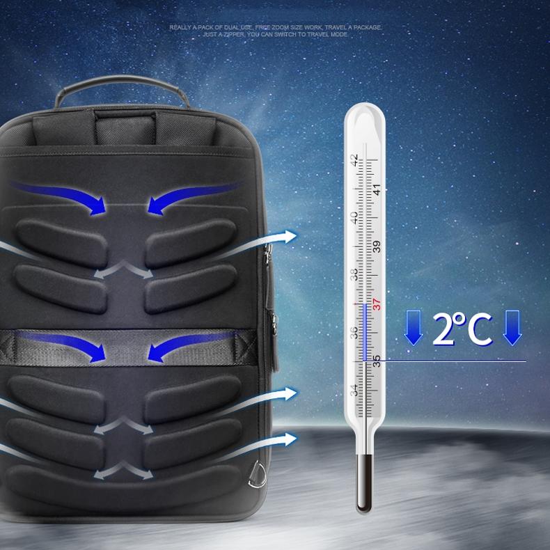 Large Capacity Business Laptop Backpack With Usb - Breathable Black 29X16X44Cm-1915196512254693381