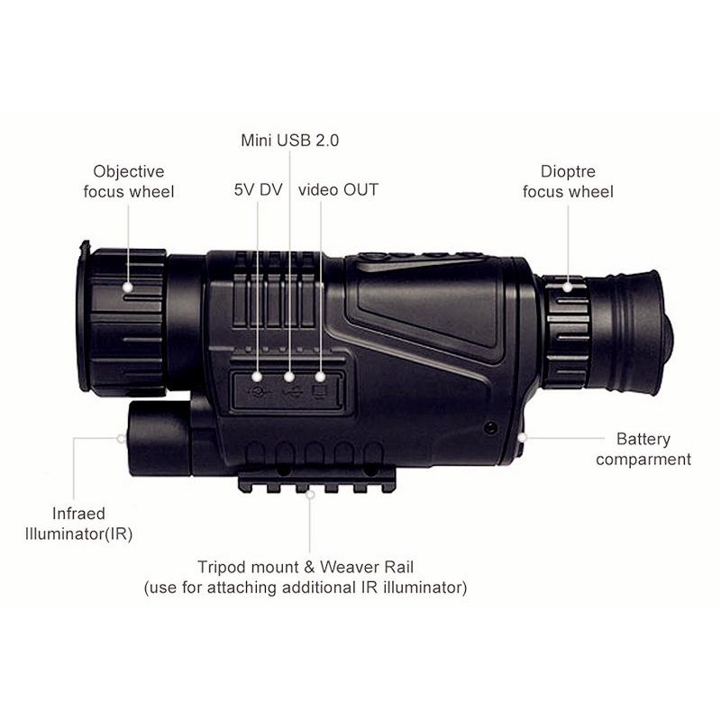 Usb Charging Infrared Monocular Telescope - Professional Night Vision-1915197868147347459