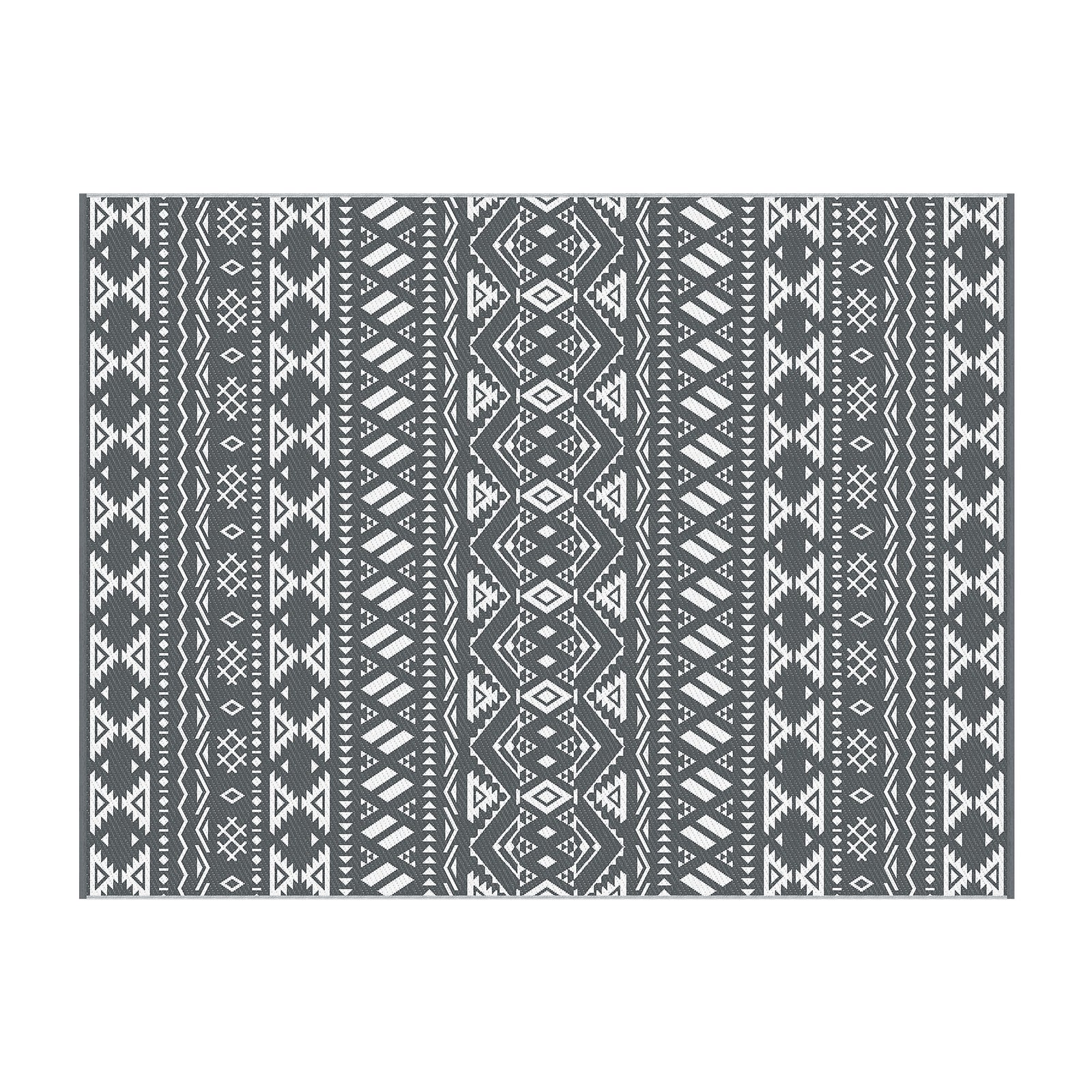 Gardeon Outdoor Rugs 274x366cm Large Carpet Reversible Area Mat PP Dual-Sided Patio Rug Bohemian