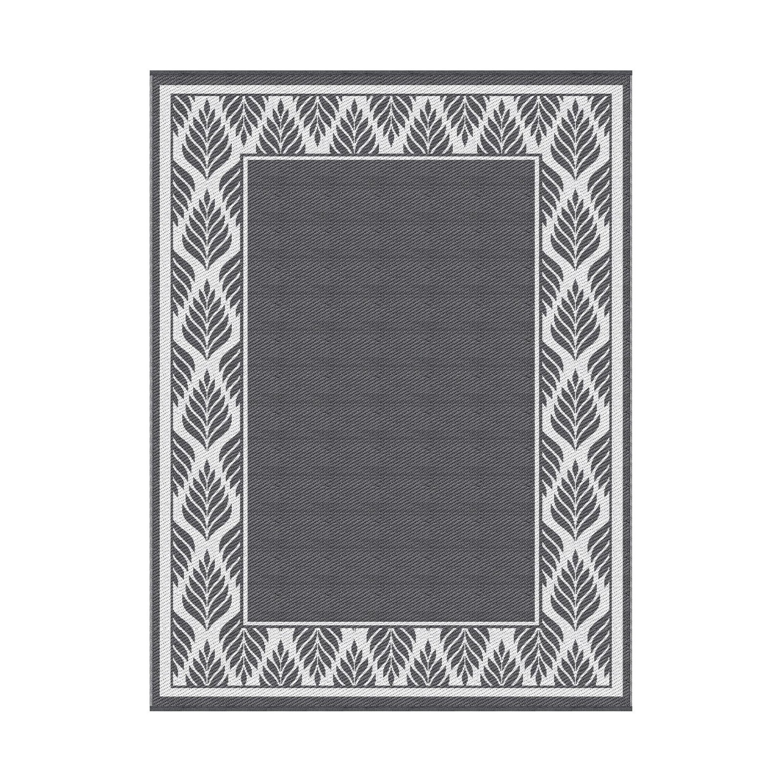Gardeon Outdoor Rugs 274x366cm Large Carpet Reversible PP Dual-Sided Area Mat Patio Rug Grey