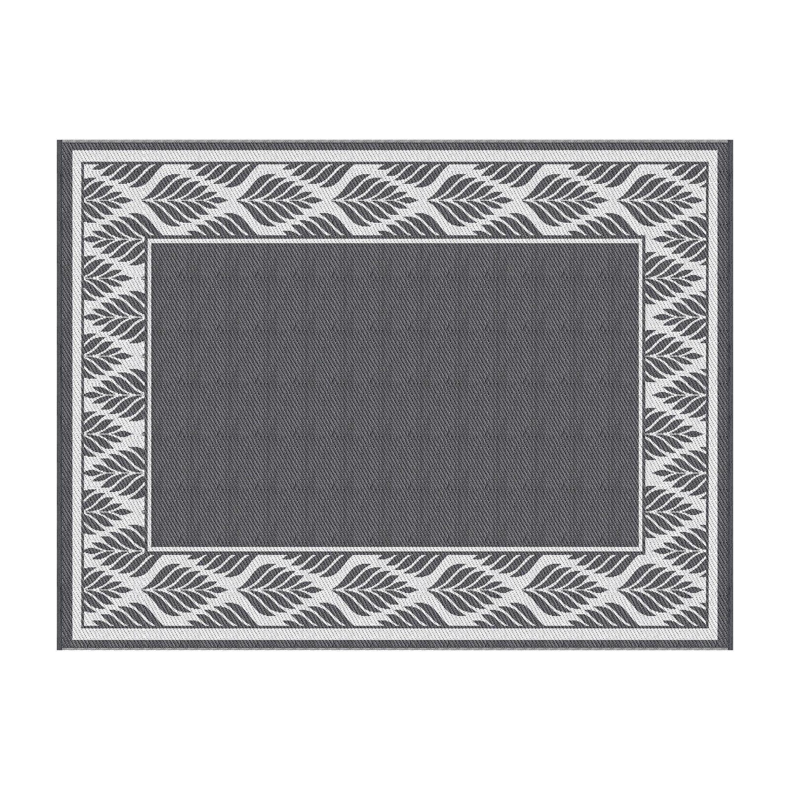 Gardeon Outdoor Rugs 274x366cm Large Carpet Reversible PP Dual-Sided Area Mat Patio Rug Grey