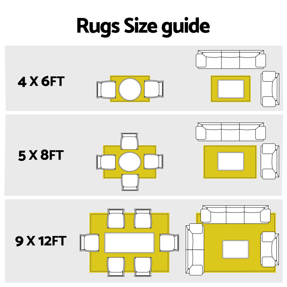 Gardeon Outdoor Rugs 274x366cm Large Carpet Reversible Area Mat PP Dual-Sided Patio Rug