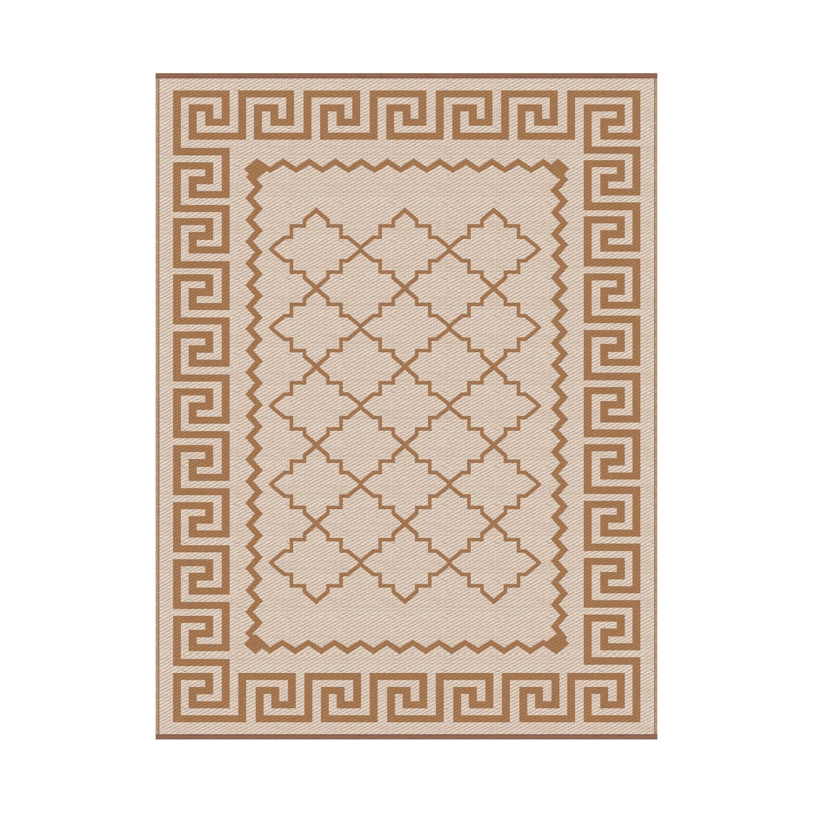 Gardeon Outdoor Rugs 274x366cm Large Carpet Reversible PP Dual-Sided Area Mat Patio Rug Khaki