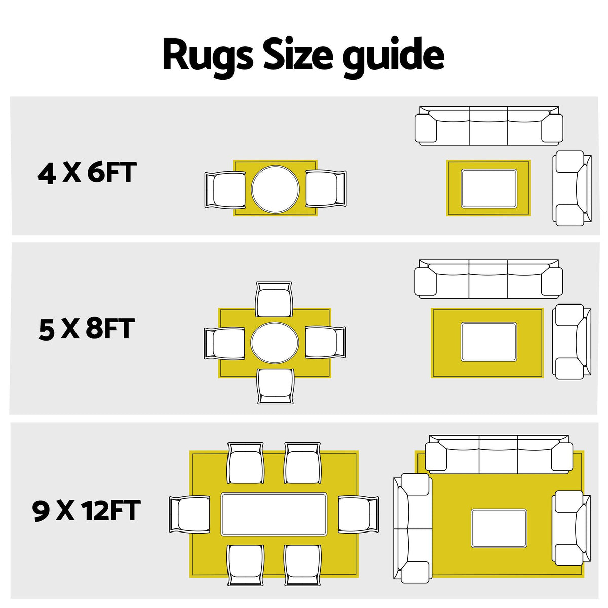 Gardeon Outdoor Rugs 274x366cm Large Carpet Reversible PP Dual-Sided Area Mat Patio Rug Khaki