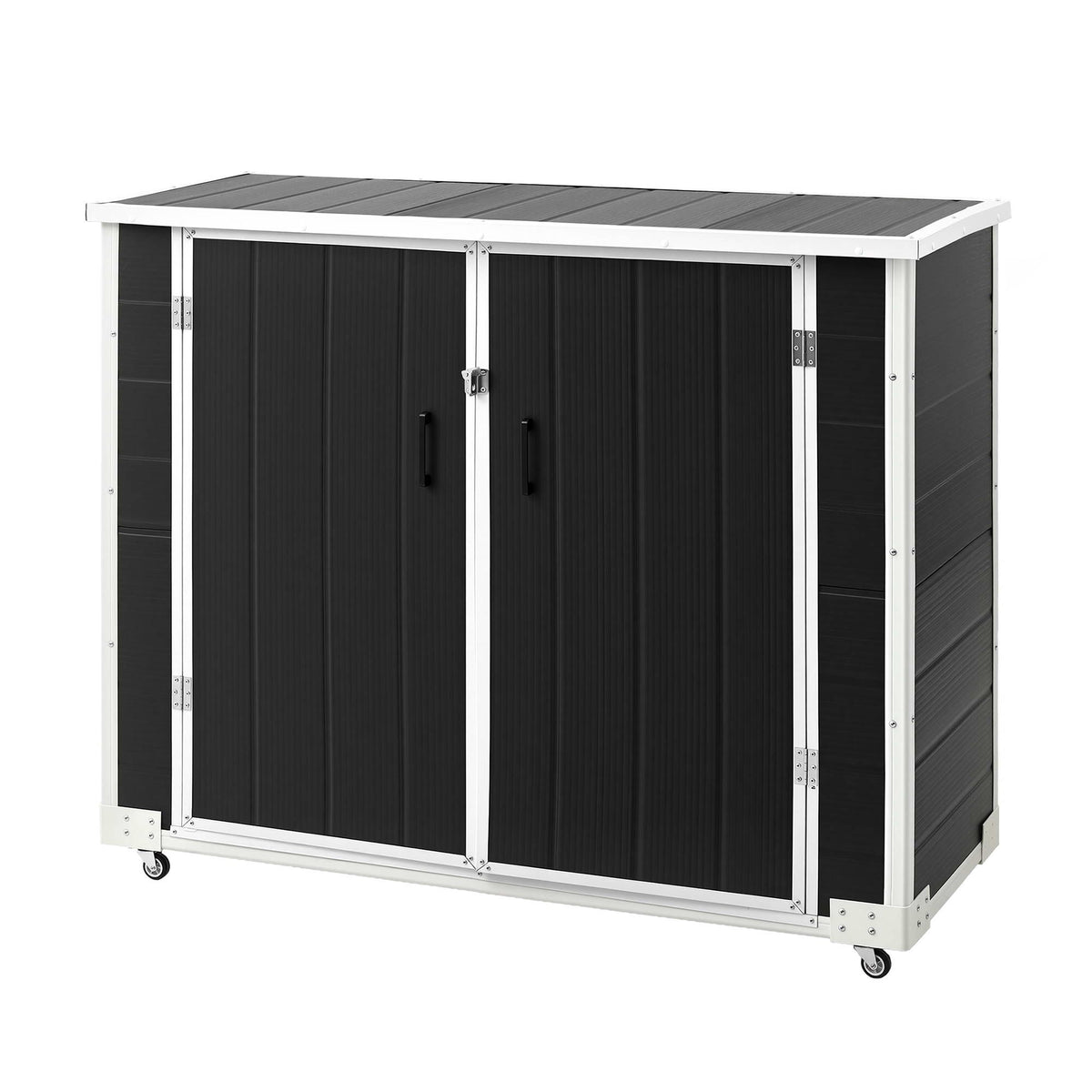 Gardeon Outdoor Storage Box 1164L Garden Shed 5 Wheels Lockable Cabinet Tool Organizer Dark Grey