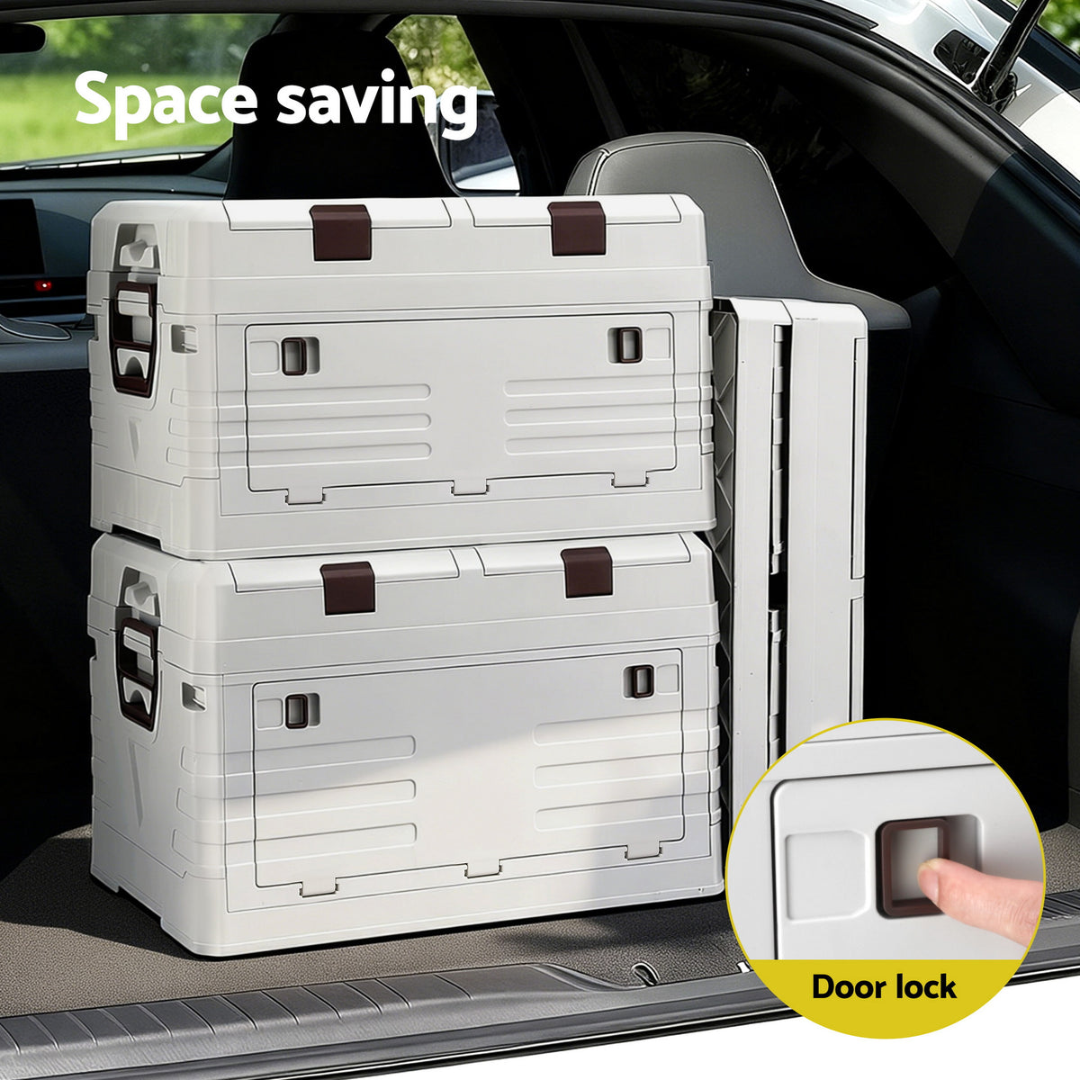 Gardeon 80L Outdoor Storage Box Foldable Camping Collapsible Bins Organizer