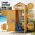 Gardeon Outdoor Storage Cabinet Cupboard Folding Table Tool Organizer Shed Adjustable