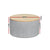 Artiss Storage Ottoman Blanket Box 60cm Linen Round Grey