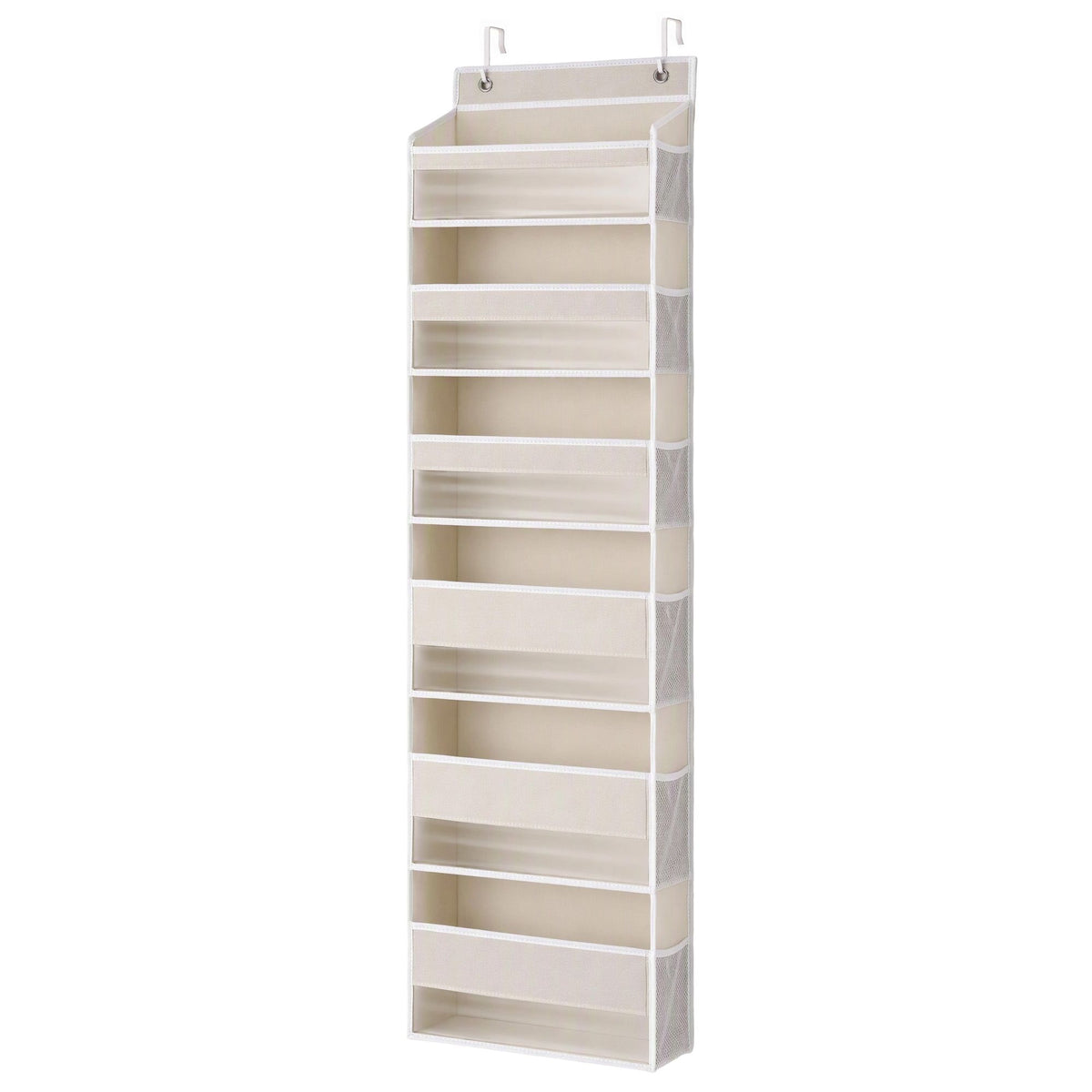Artiss Over Door Storage Hanger Pantry 6-Tier 12 Pockets Fabric Organiser Beige