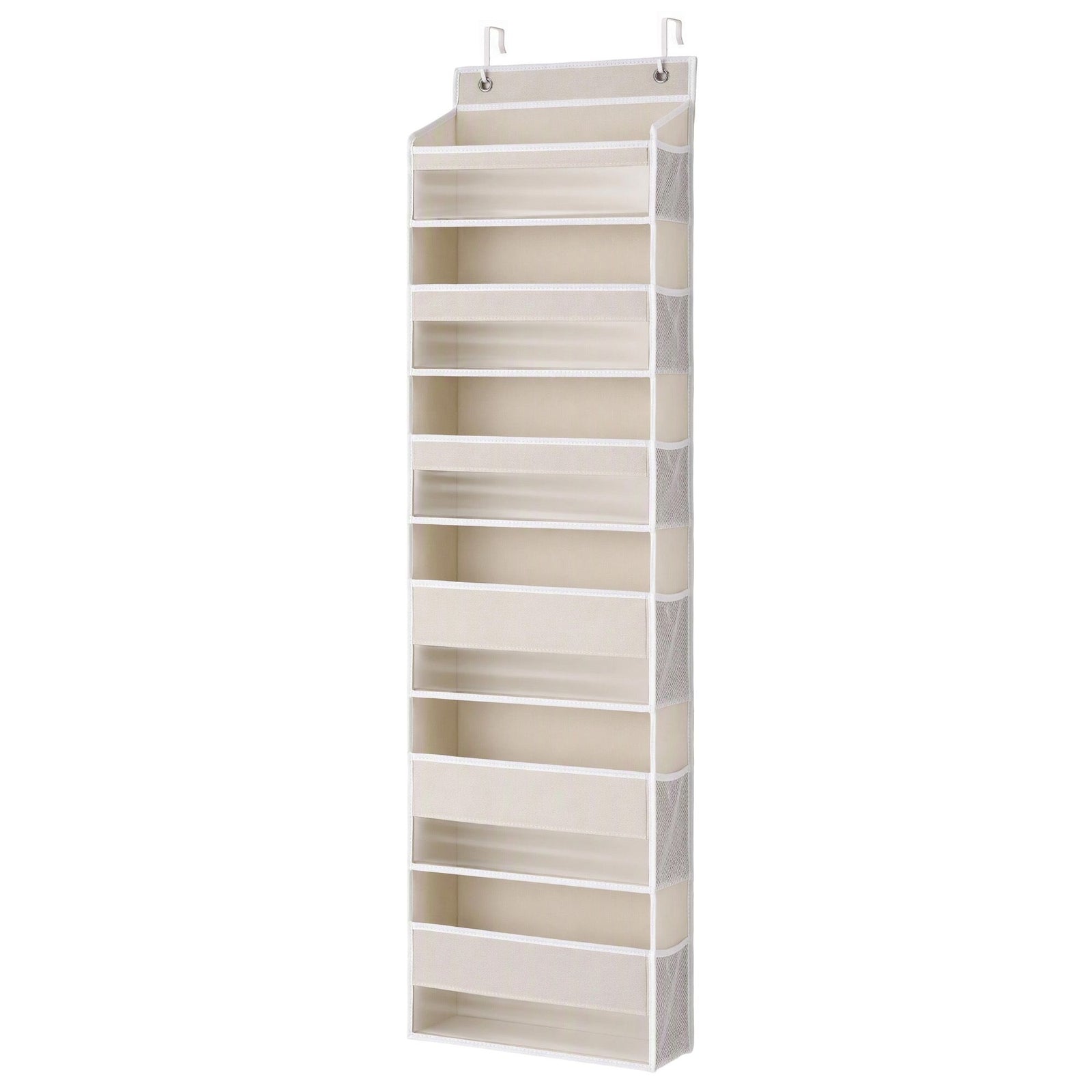 Artiss Over Door Storage Hanger Pantry 6-Tier 12 Pockets Fabric Organiser Beige