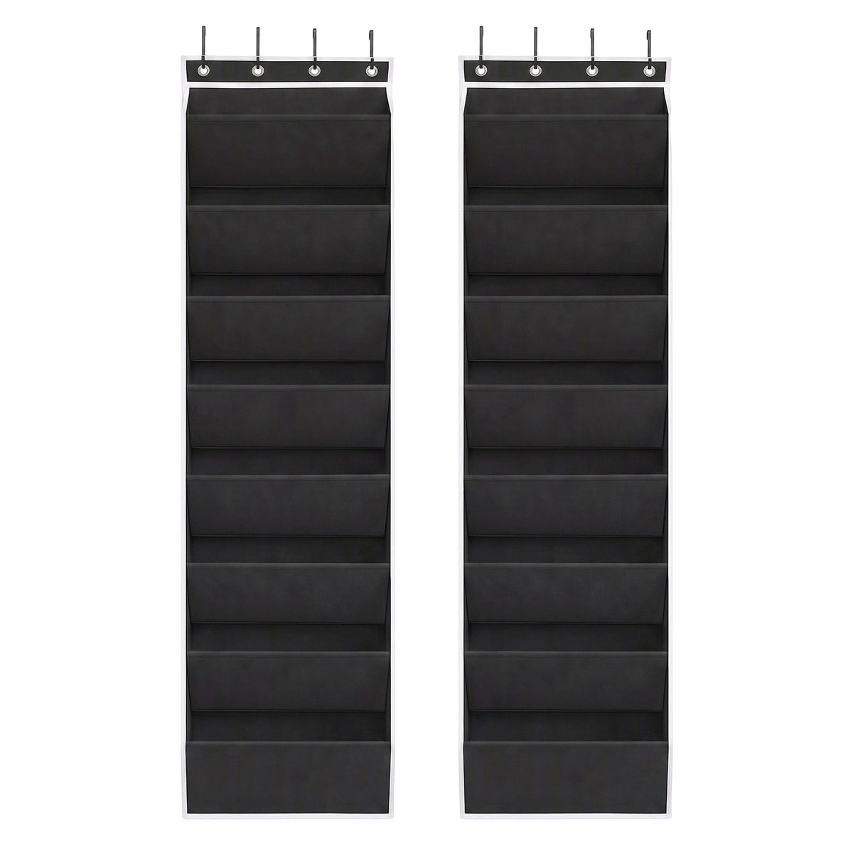 Artiss Over Door Shoe Organiser Storage X2 8-Tier Pantry Hanger Fabric Black