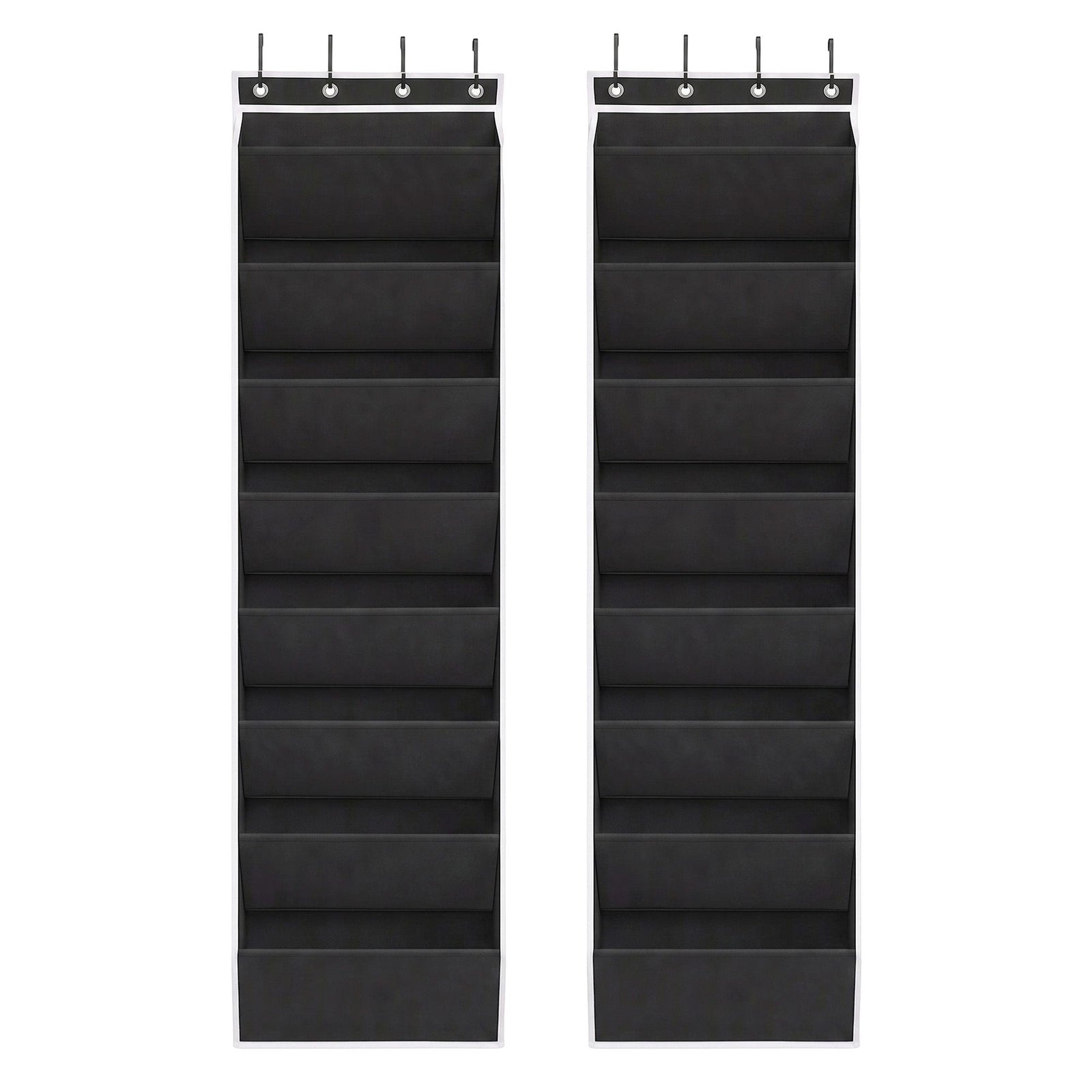 Artiss Over Door Shoe Organiser Storage X2 8-Tier Pantry Hanger Fabric Black
