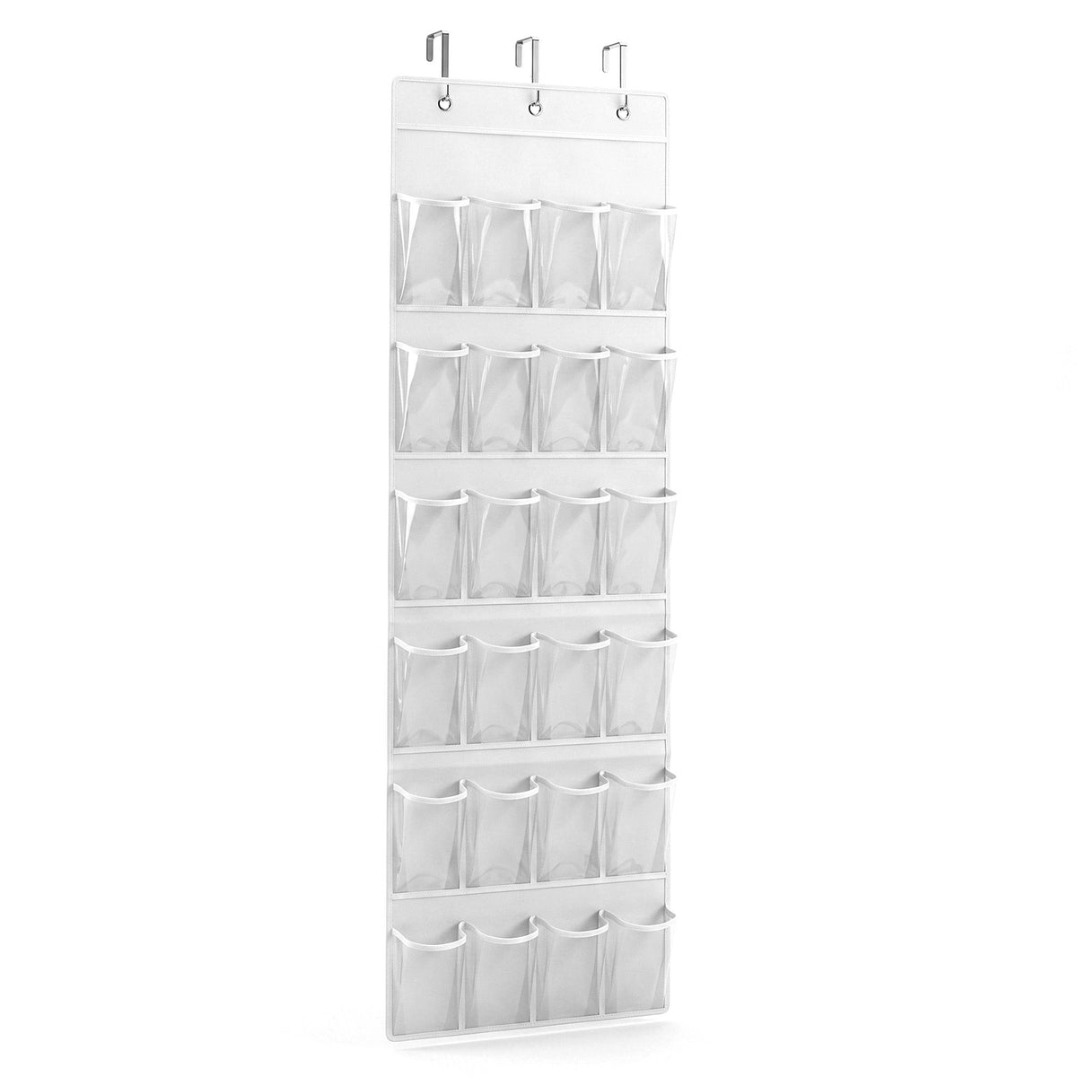 Artiss Over Door Shoe Organiser Storage 6-Tier Pantry Hanger 24 Pockets White