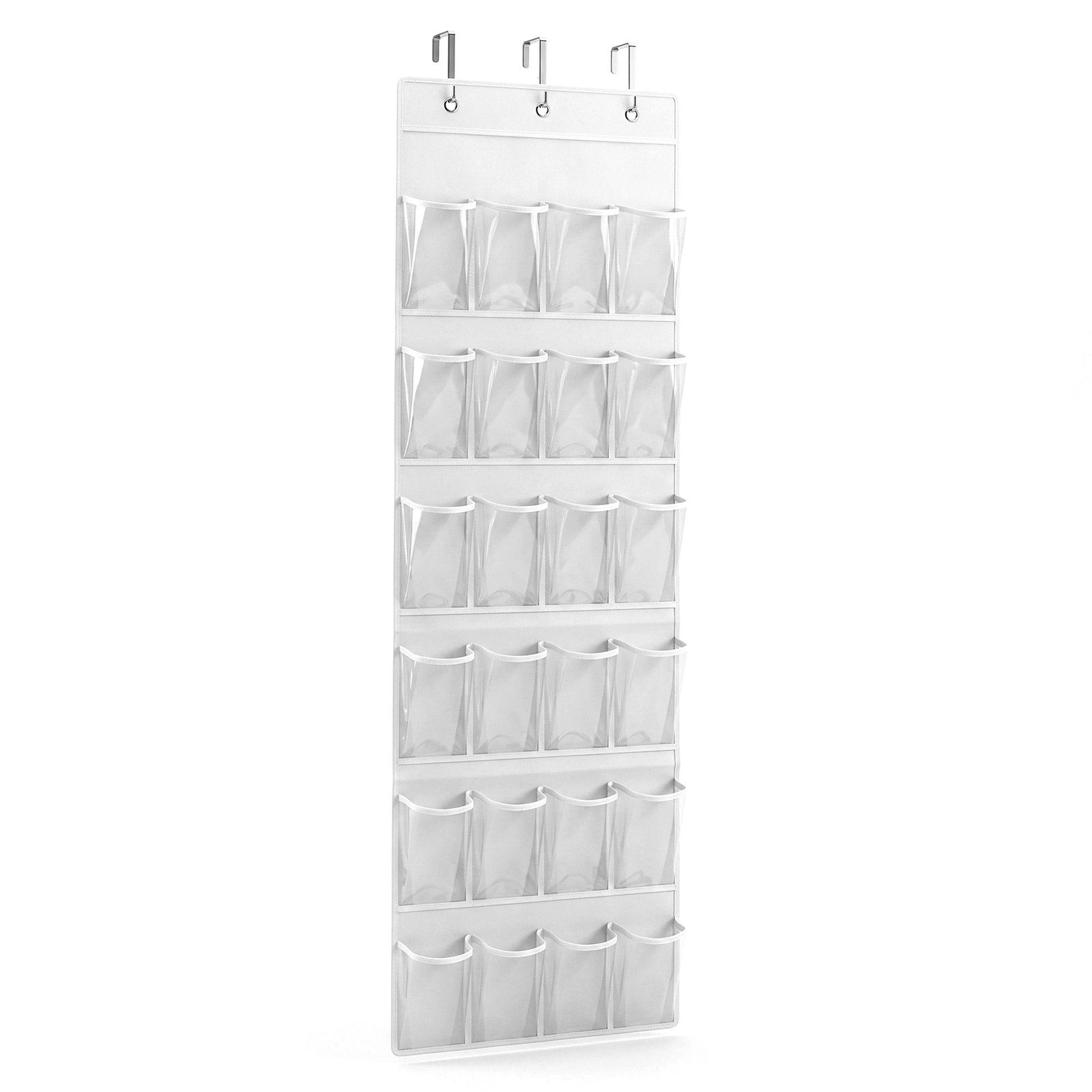 Artiss Over Door Shoe Organiser Storage 6-Tier Pantry Hanger 24 Pockets White