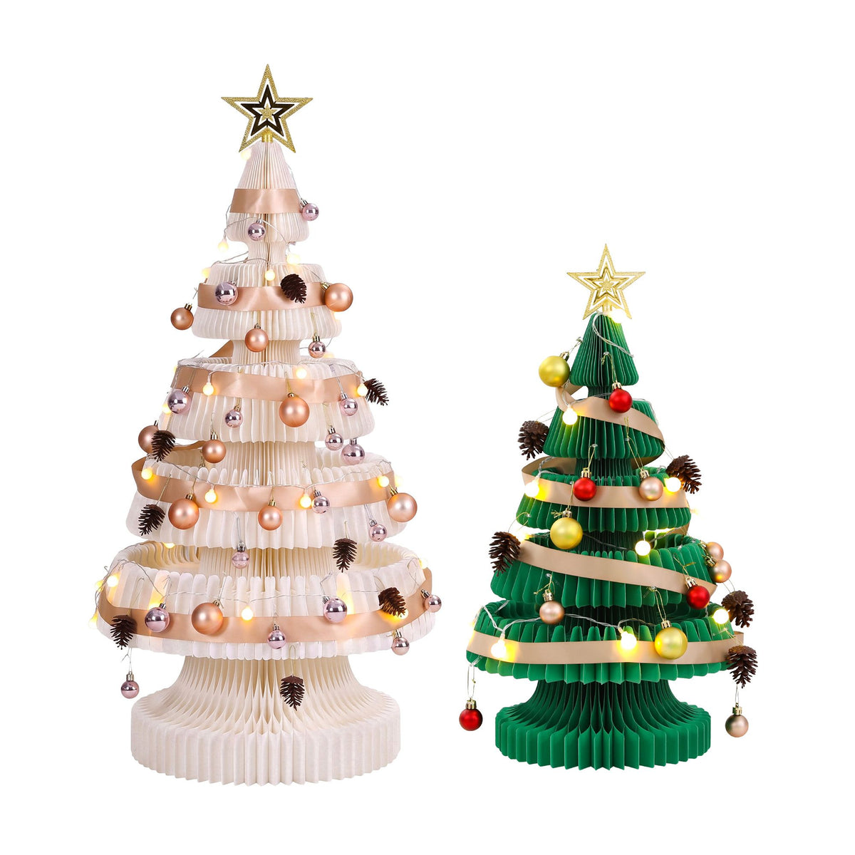 Jingle Jollys Prelit Christmas Tree Decorations Bundle Foldable Quick Setup
