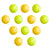 Everfit 12PC Pickleballs Set 40-Hole Design Indoor Outdoor Durable PE Balls Green/Yellow