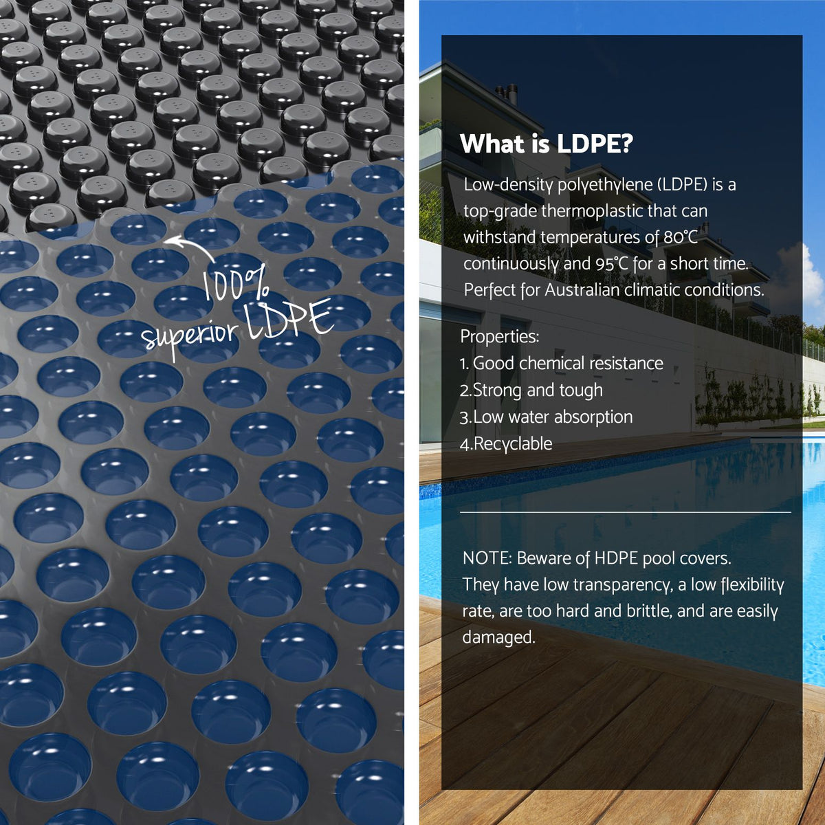 Aqua Buddy Pool Cover 500 Micron 6.5x3m w/ Roller 5.55m Swimming Pools Black Solar Blanket