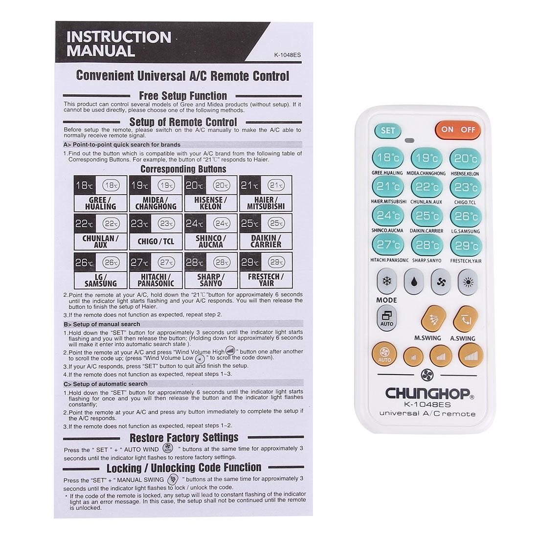 Universal Air Conditioner Remote Control - K1048Es-1962691930538250249