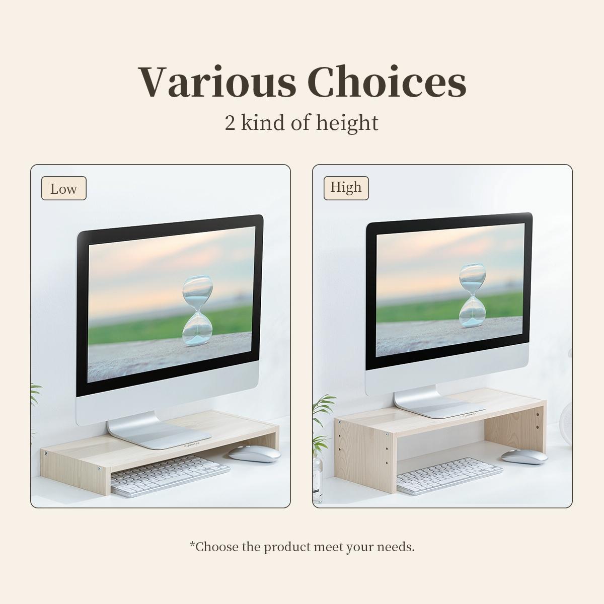 Natural Wood Monitor Stand - Holds Computer Screen-1964932219038470145