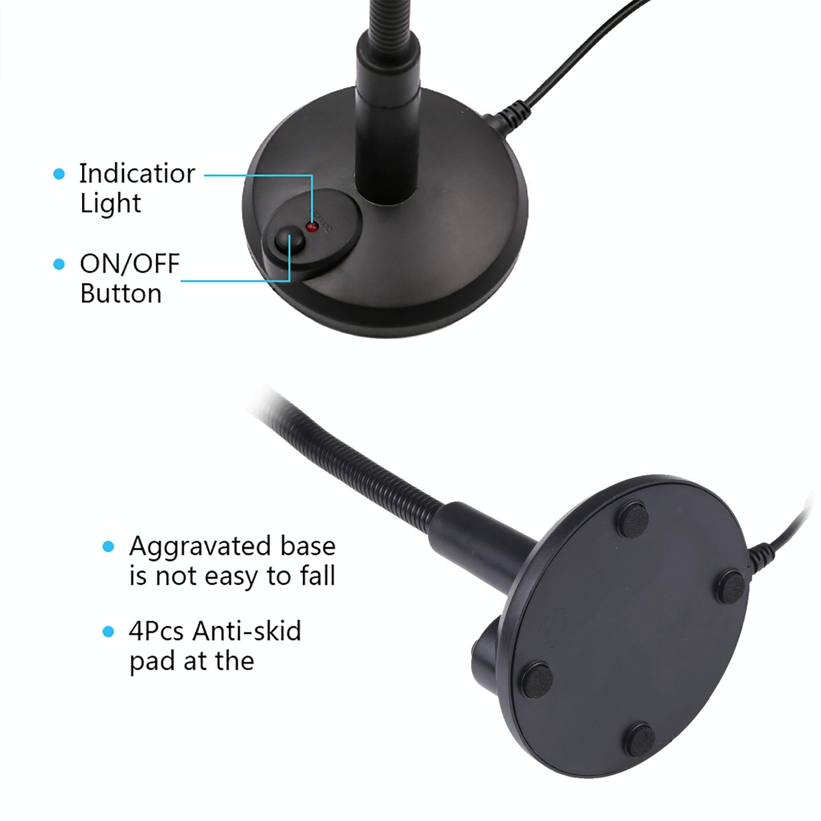 Drive-Free Computer Microphone - 3.5Mm Plug Black 3.5M-1915196768287592452