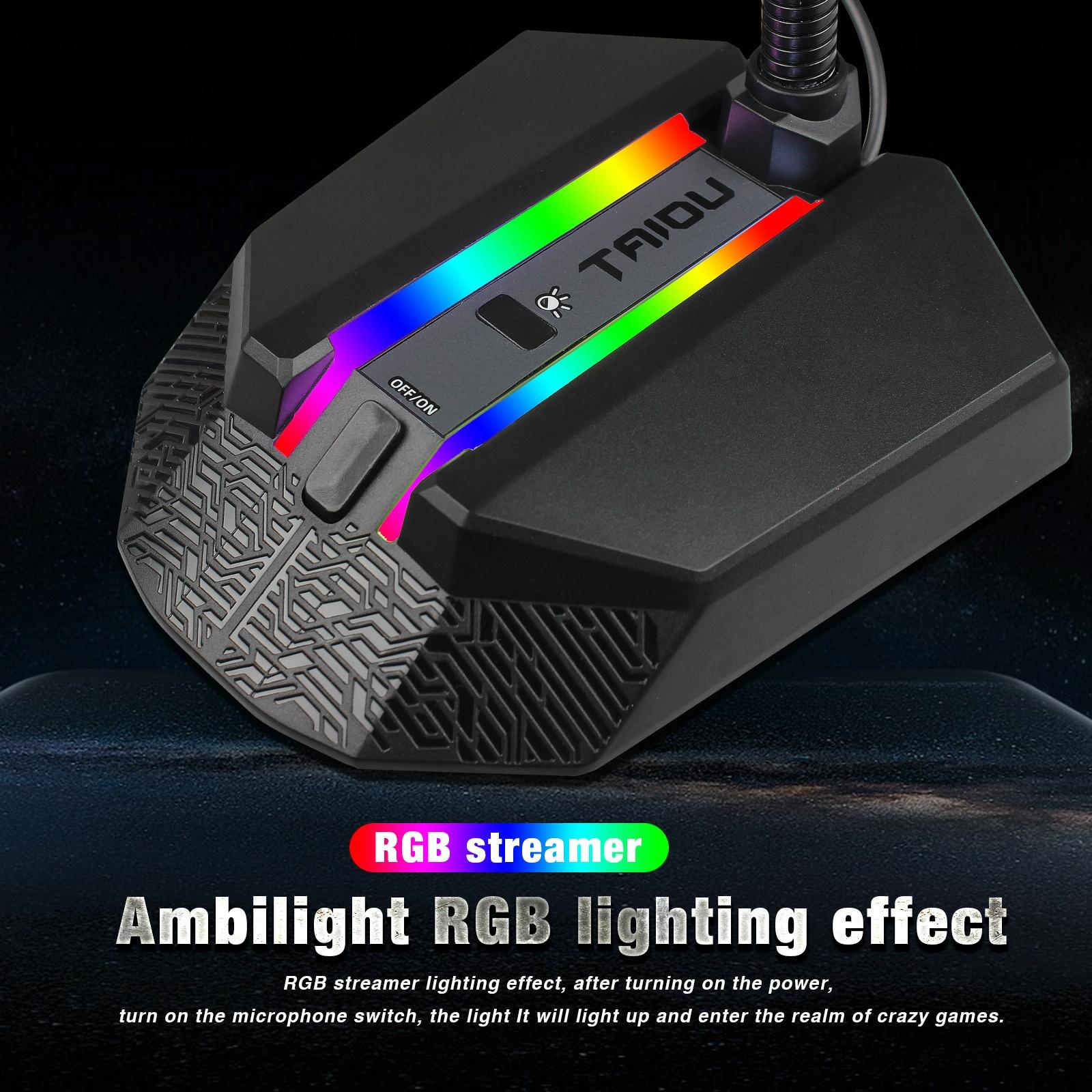 Flexible Usb Microphone With Rgb Lighting For Voice Chat And Video Conferencing-1915197799817940996