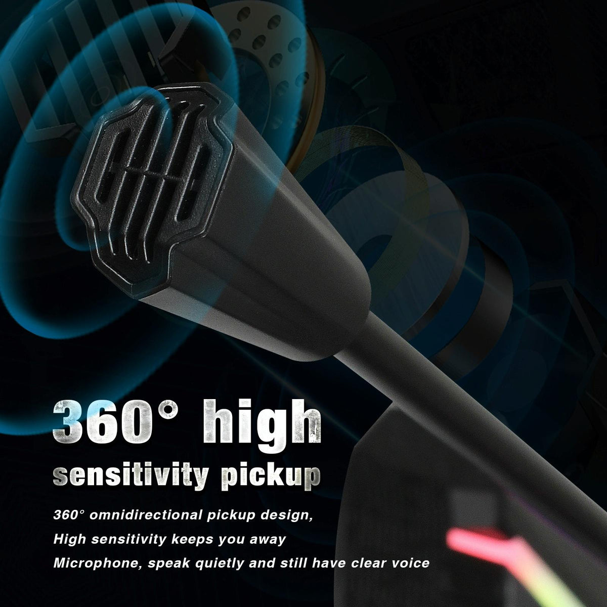 Flexible Usb Microphone With Rgb Lighting For Voice Chat And Video Conferencing-1915197799817940997