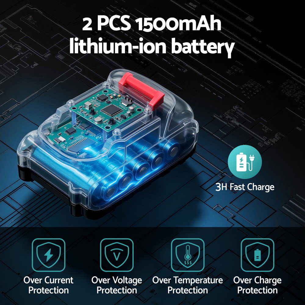 Giantz Telescopic Pole Chainsaw 6 Inch Cordless Tree Trimmer Kit 20V Battery