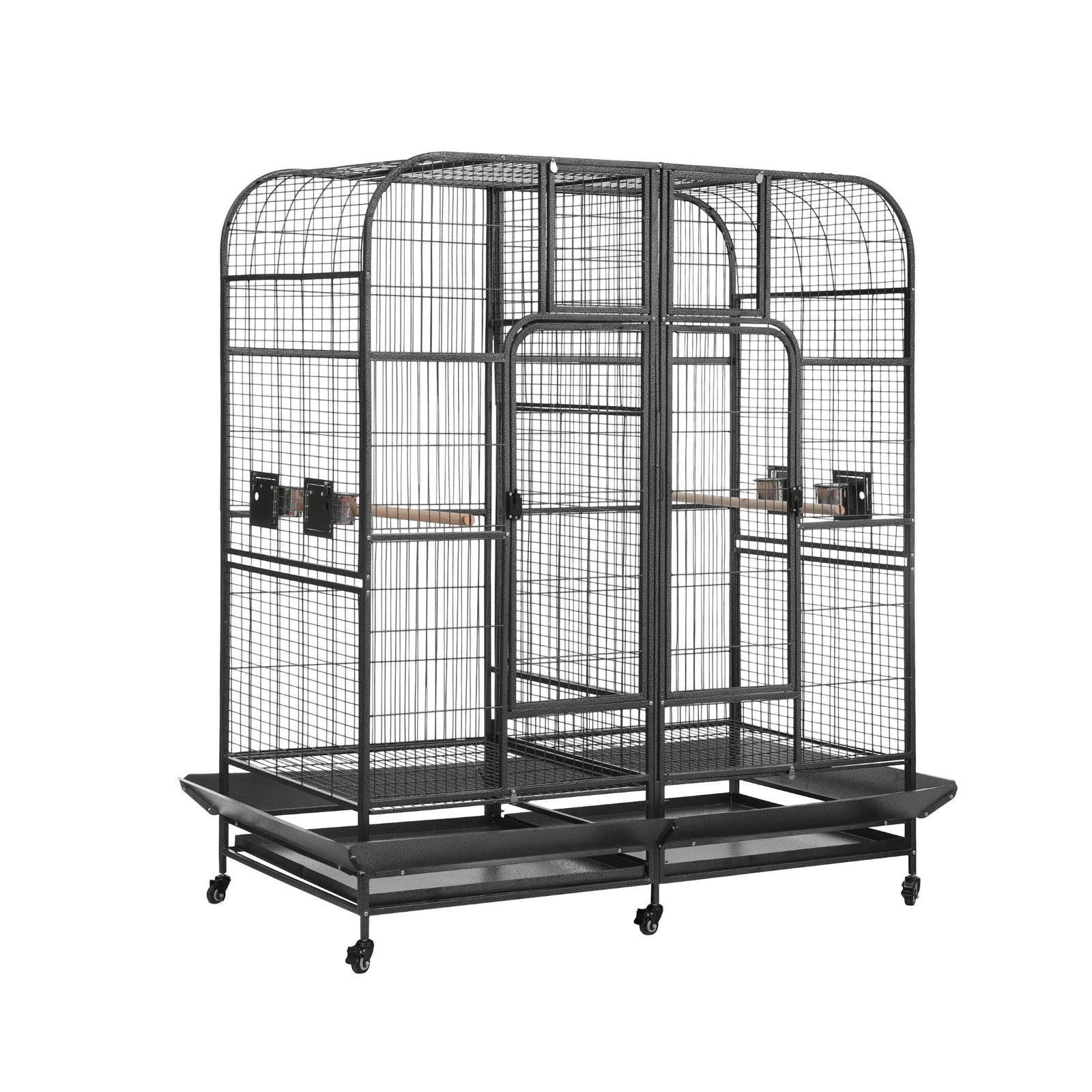 i.Pet Bird Cage Extra Large Aviary 185cm Pet Parrot Cage Castor Wheel Removable Divider