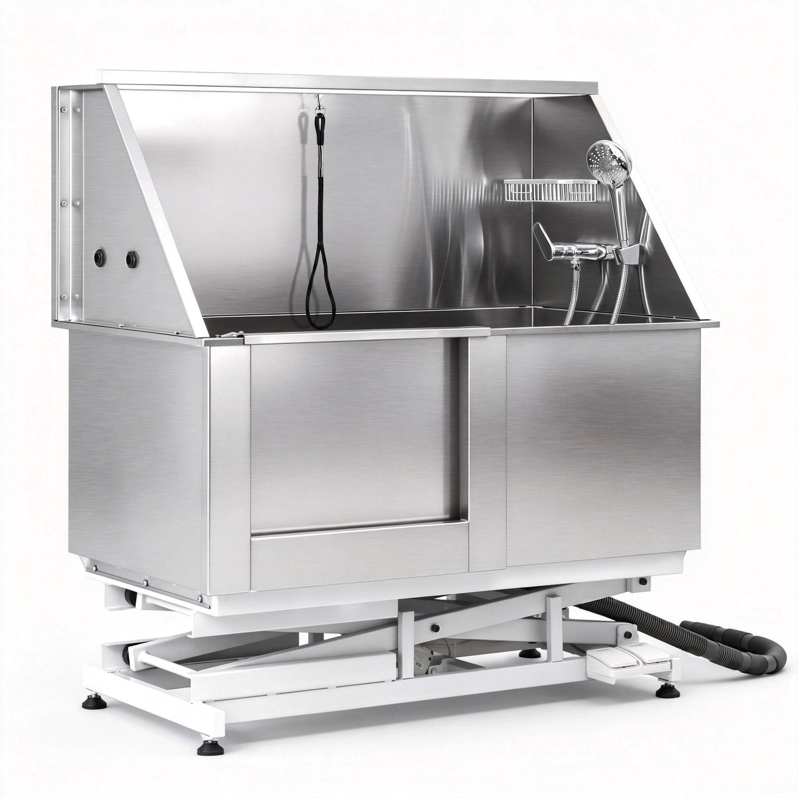 i.Pet Electric Pet Bath Tub Dog Grooming Stainless Steel Wash Station 127cm