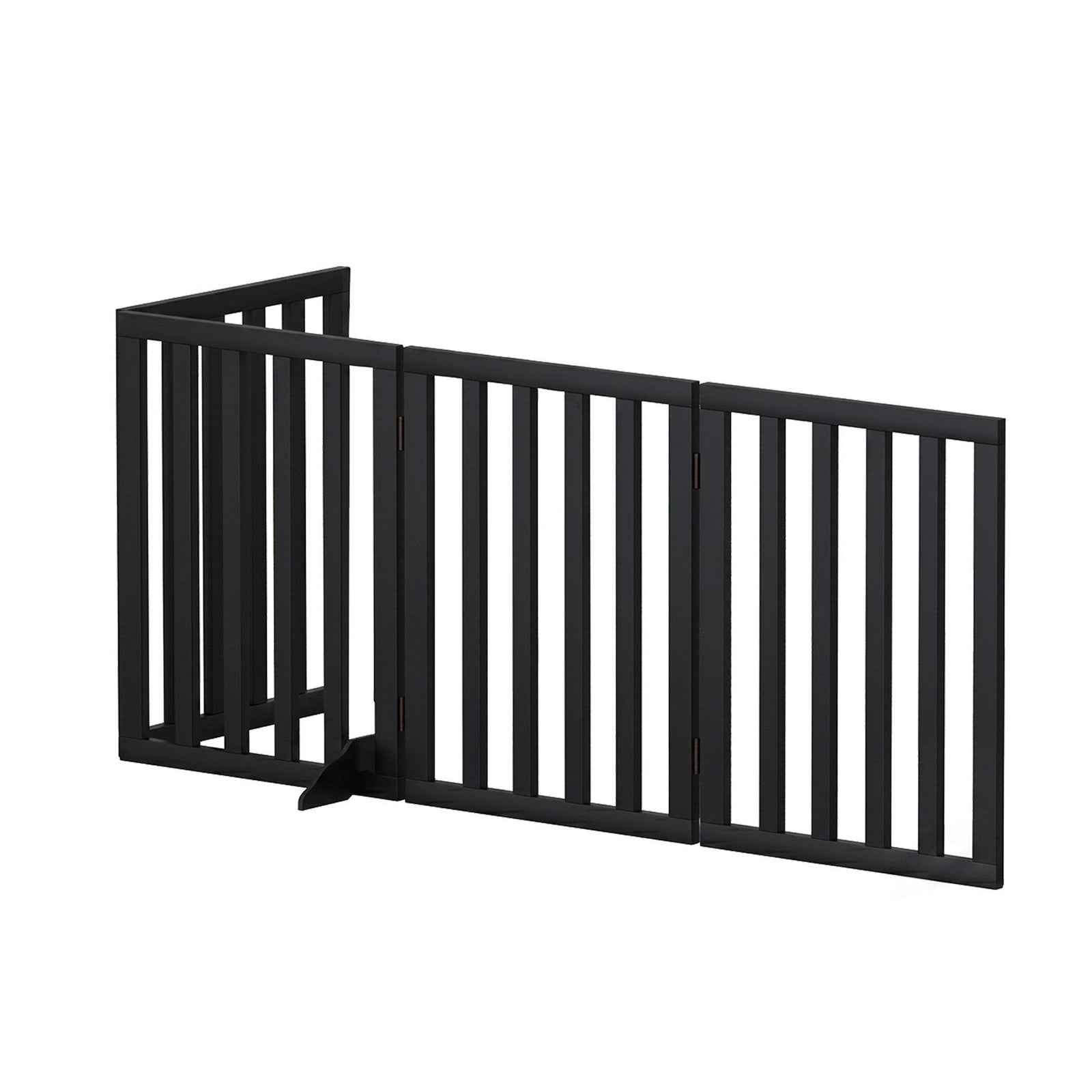 i.Pet Dog Gate Playpen Enclosure 4 Panels Pet Door Fence Wooden Play Pen Stair
