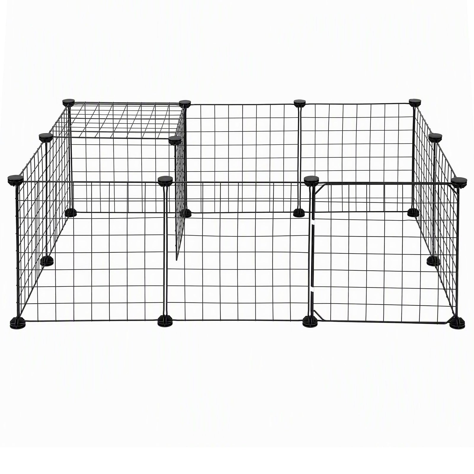 i.Pet Dog Playpen 12 Panels Pet Playpen 35x35cm Iron DIY Enclosure for Small Animals