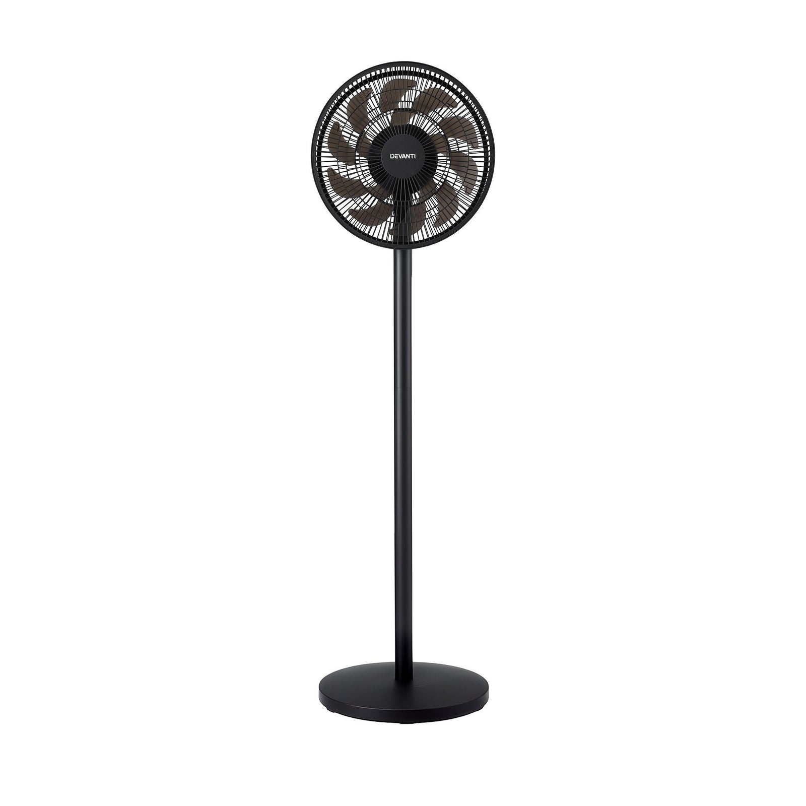 Devanti Pedestal Fan with Remote, 7 Speeds 3 Heights DC Motor, Black