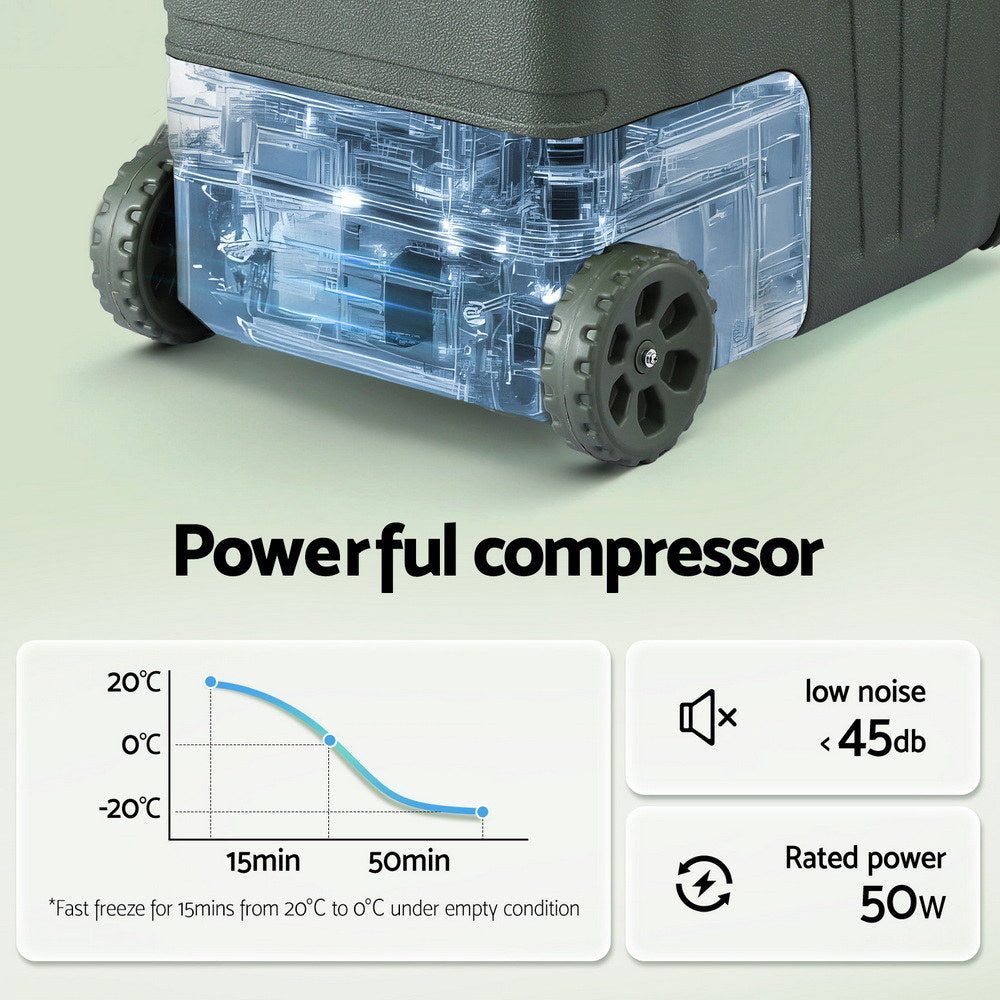 Glacio Portable Fridge 50L Camping Bar Fridges Freezer 12V/24V/240V