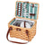 Alfresco 2 Person Picnic Basket Set Wooden Cooler Bag Plates Outdoor Insulated