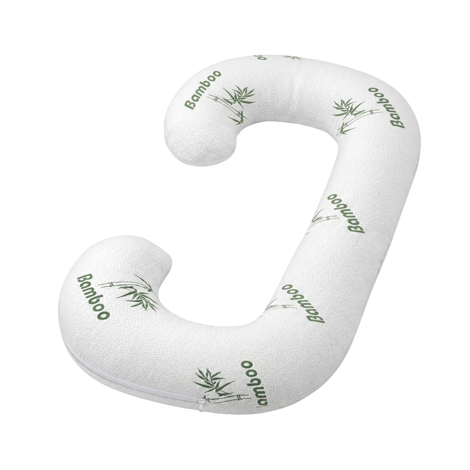 Giselle Bedding Pregnancy Pillow for Side Sleepers C-Shaped Body Pillow with Bamboo Fiber Cover, Maternity Pillow for Full Body Support, Belly and Waist Comfort