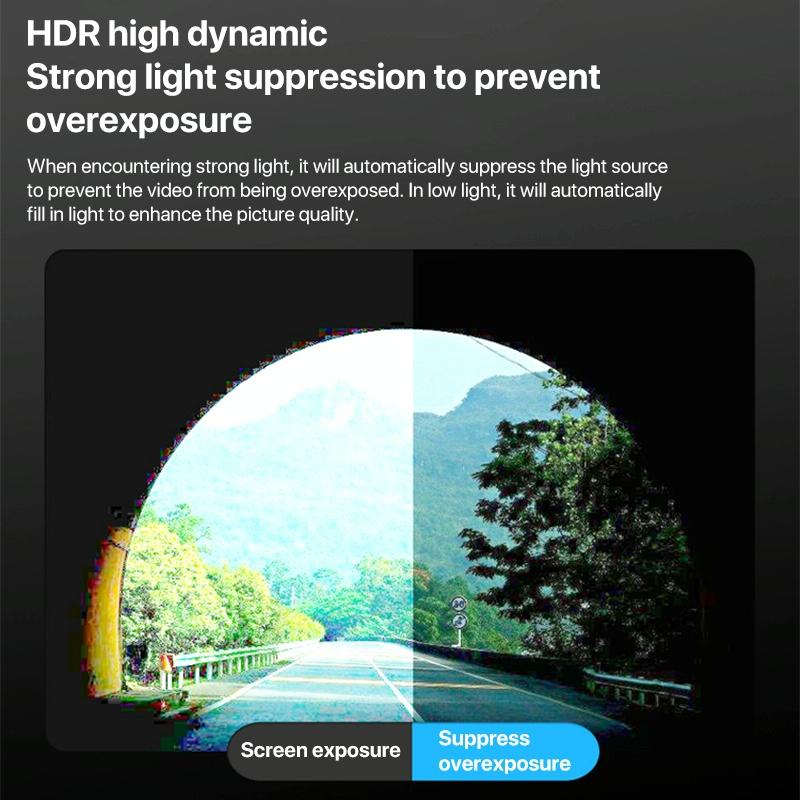 Panoramic Triple Recording Wifi Dash Cam With 2K Ultra Hd Night Vision-1915197539578155014