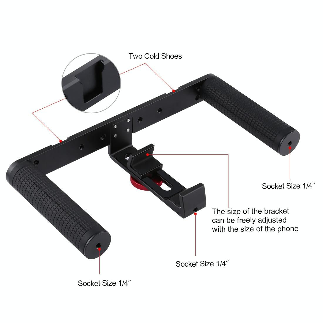 4-In-1 Vlogging Kit With Led Light Microphone Tripod And Stabilizer-1915197545747976195