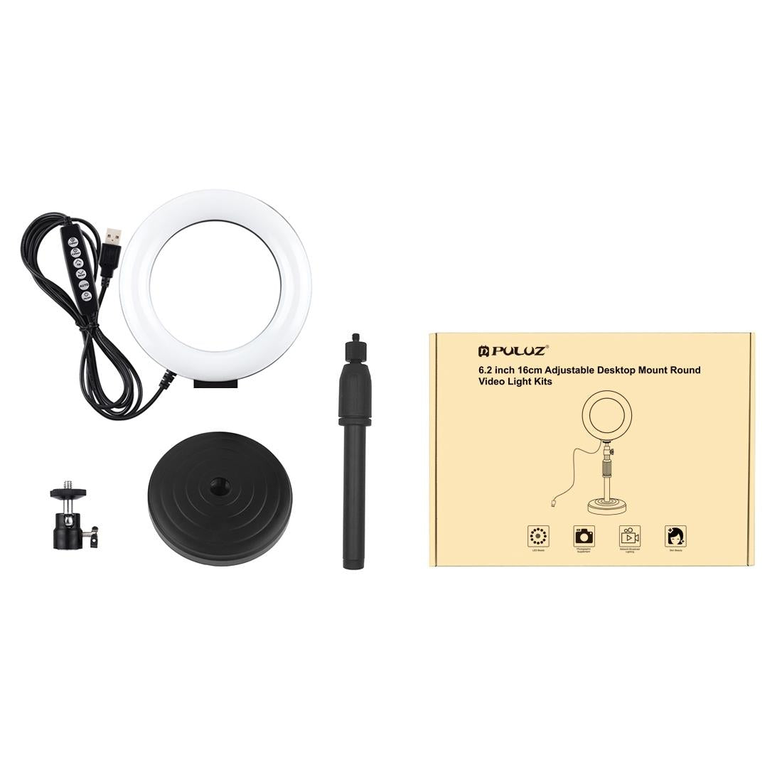 Usb 10 Modes 8 Colour Led Ring Light With Tripod Mount - 6.2 Inch Diameter-1915196798155231234