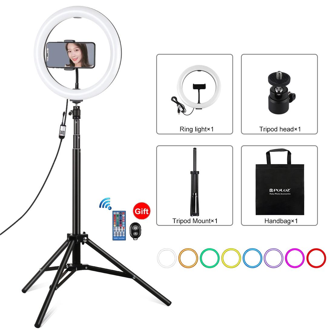10.2 Rgbw Led Ring Light Kit With Tripod And Remote Control-1915196754463166464