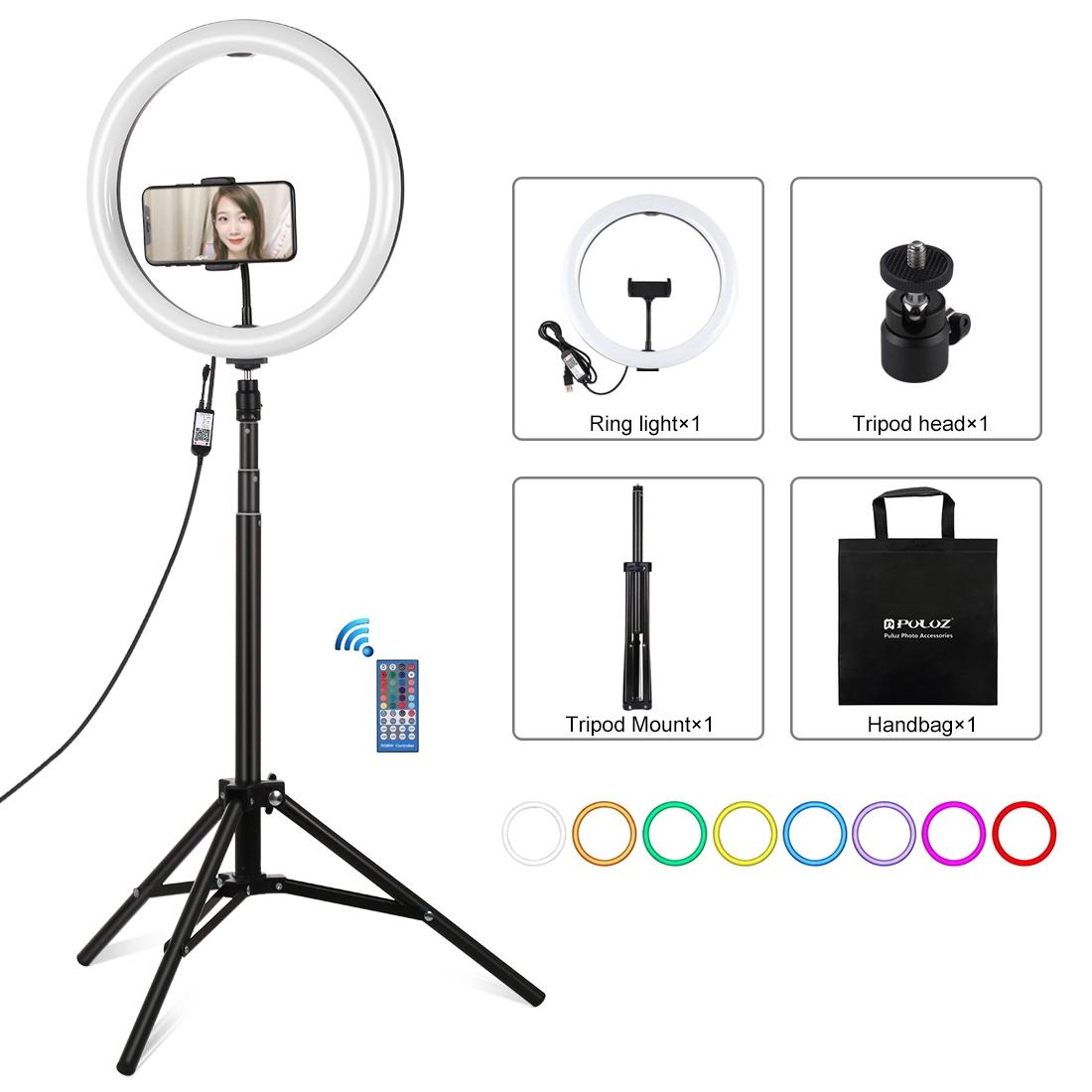 11.8 Rgbw Led Ring Light Kit With Mount & Remote-1915196786058858496