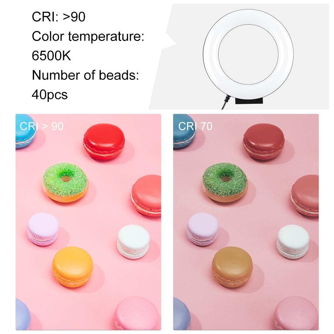 12Cm Ring Light & Desktop Tripod Selfie Stick Mount With Usb Led Ring Selfie Beauty Vlogging Photography Video Lights Kit In Black-1915196759039152132